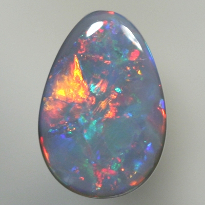 SOLID SEMI BLACK OPAL Bright, strong fire, gold, red and blue
